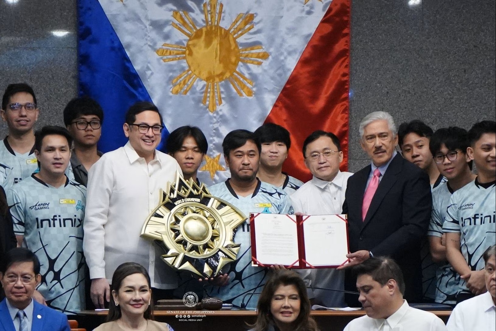 Aurora Gaming PH meets with Philippines Senate after winning M7 World Championship