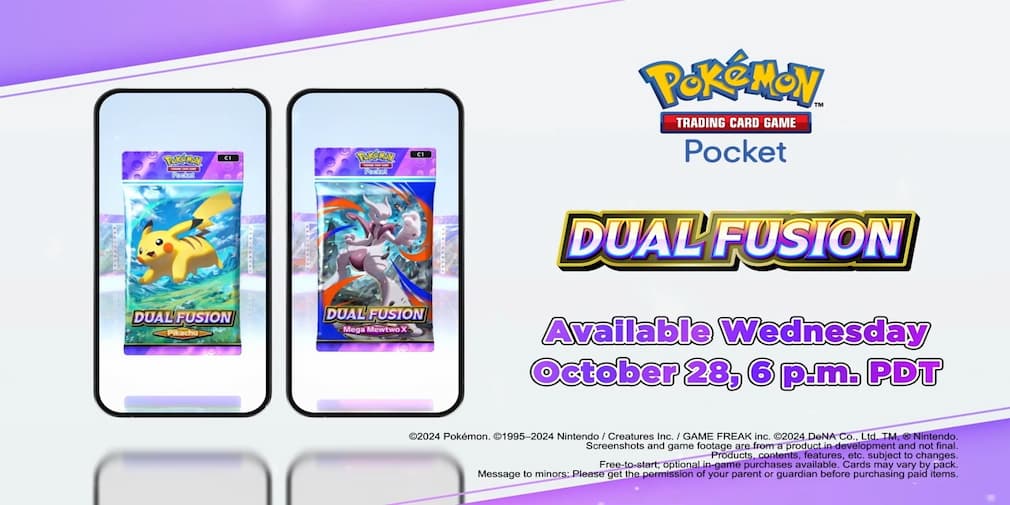 Pokemon TCG Pocket introduces dual-type cards in Dual Fusion expansion