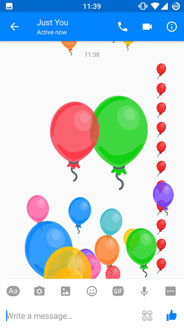 Facebook Balloons