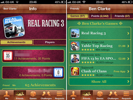 Real Racing 3 Game Centre Images